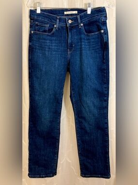 Levi’s Classic Straight Leg Jeans Dark Wash Mid Rise Denim Size 4